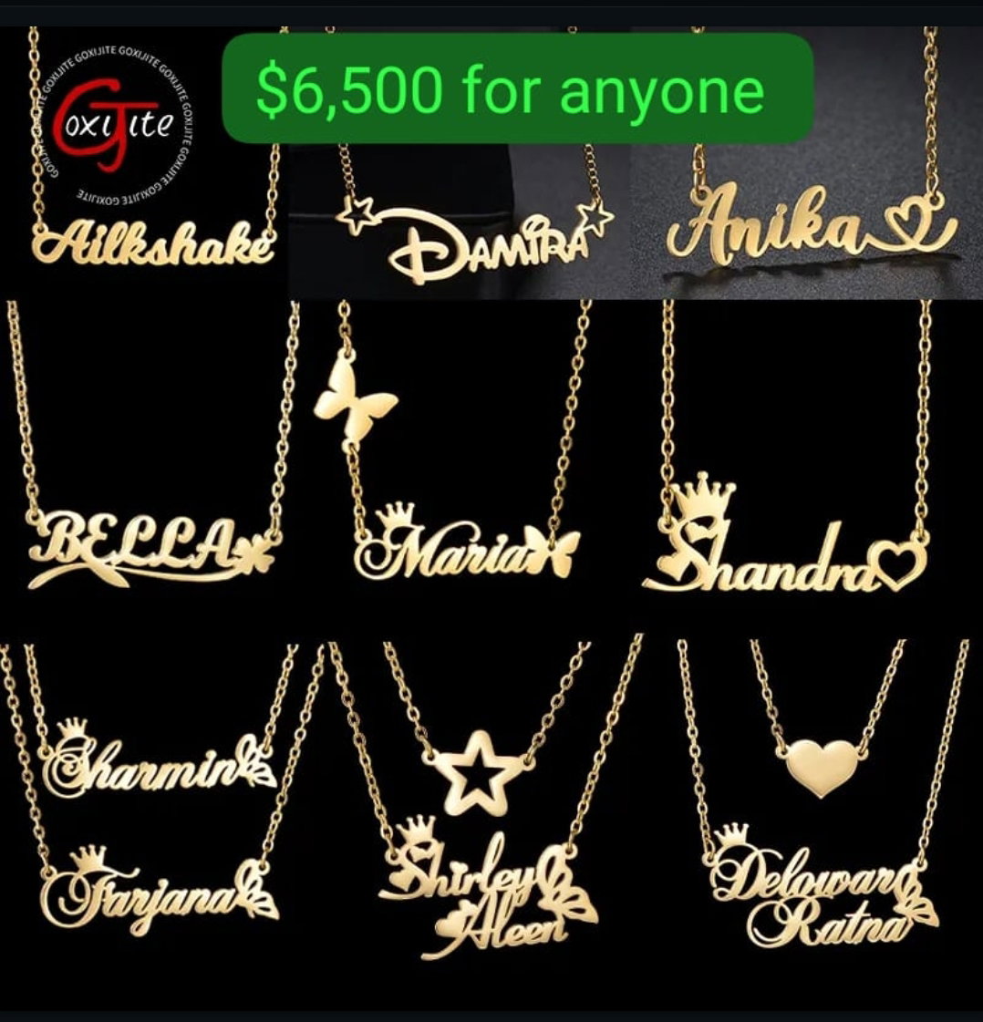 Double Or Single Name Female Customize Chain_0