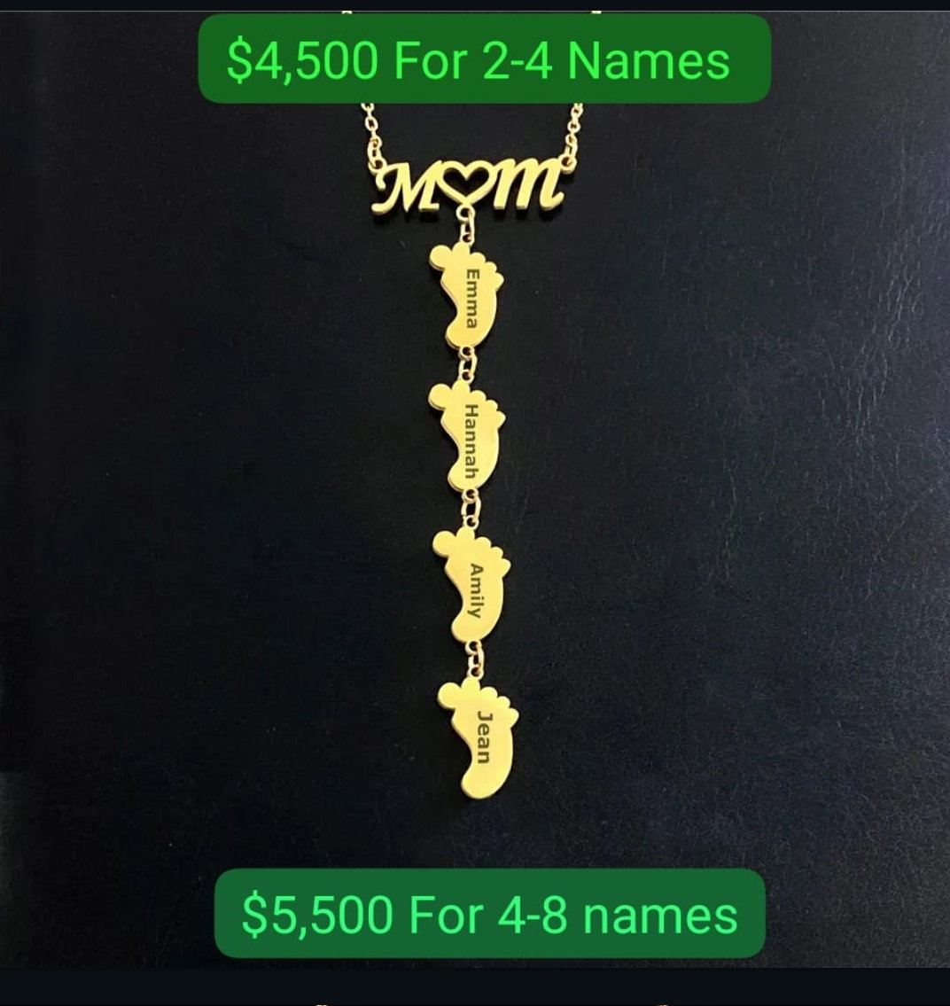 Mom Customized Chain With Footprint_0