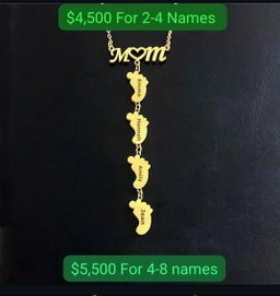 Mom Customized Chain With Footprint