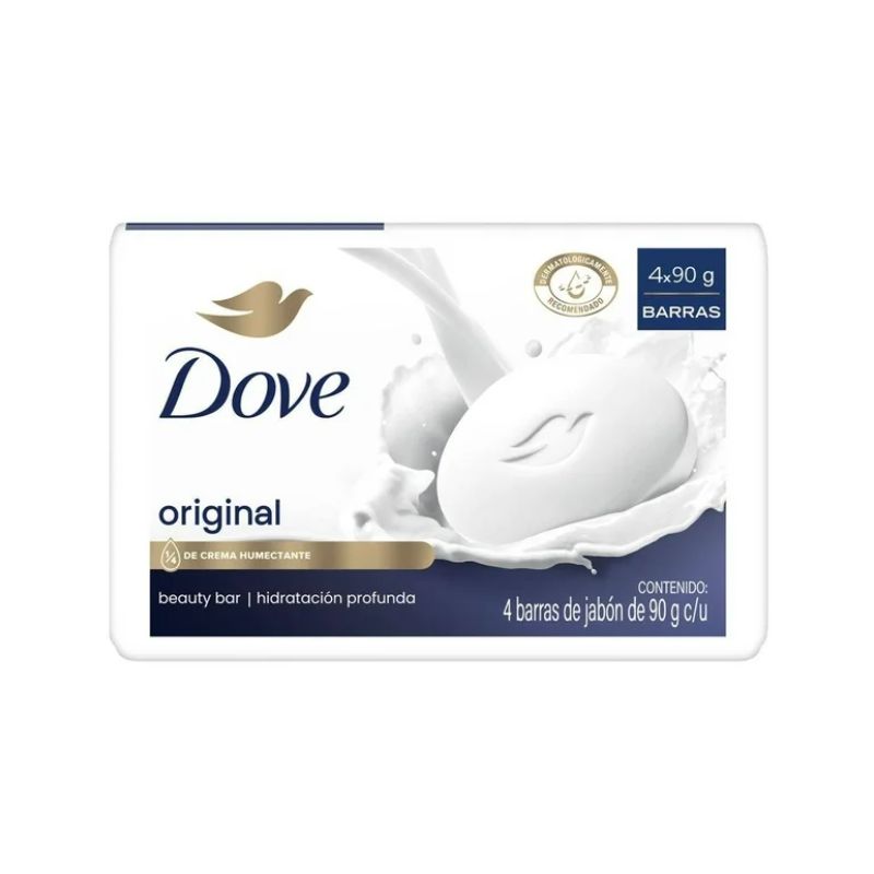 Jabón Corporal Dove 90g 4 piezas
