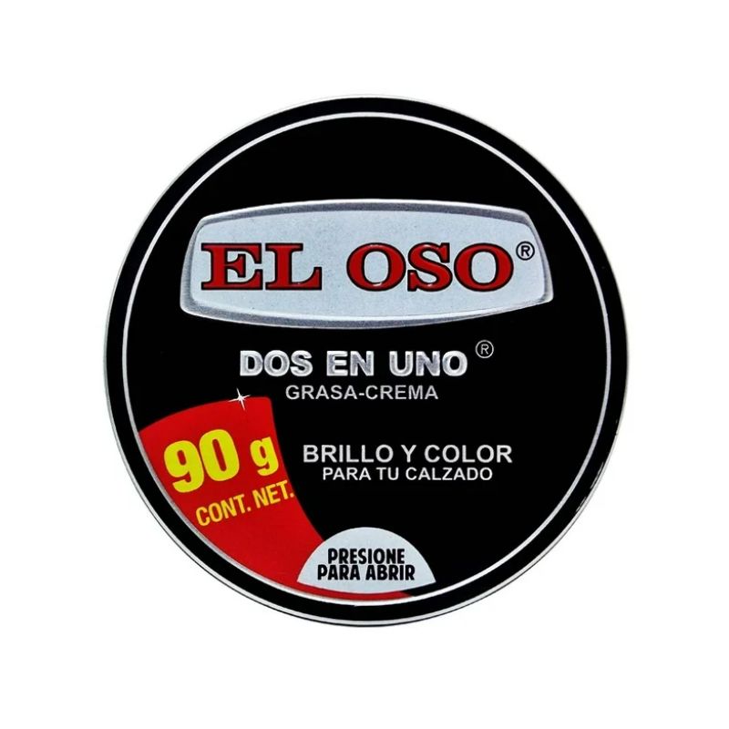 Grasa El Oso Para Calzado 90g Negro