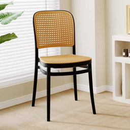 PLASTIC DINING RATTAN CHAIR (PREMIUM A)