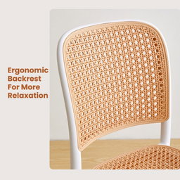 PLASTIC DINING RATTAN CHAIR (PREMIUM A)