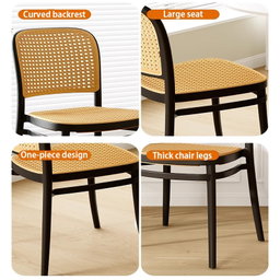 PLASTIC DINING RATTAN CHAIR (PREMIUM A)