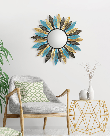 IRON WALL MIRROR DECORATION A0394_1