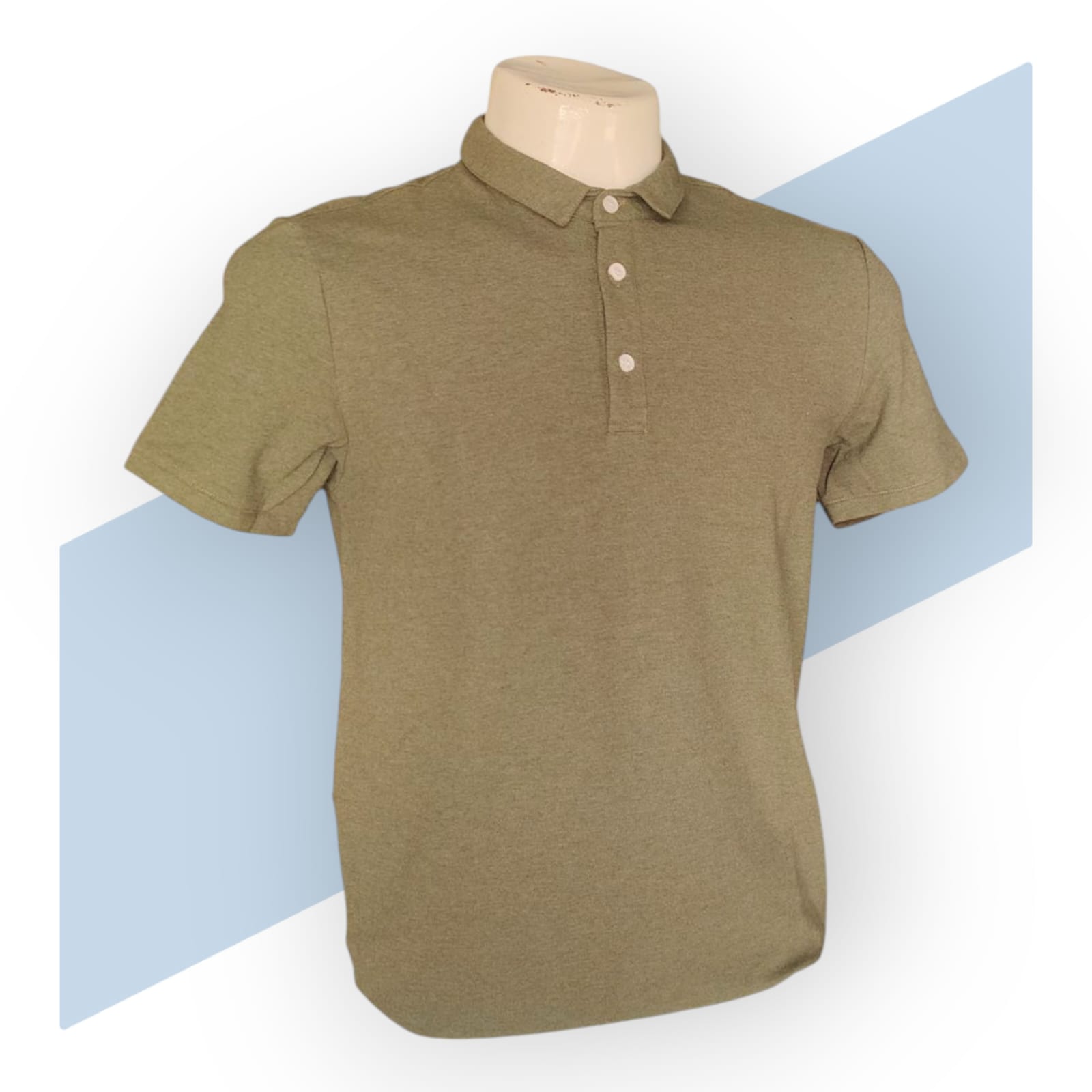 Green Check Polo T-Shirt For Men_0