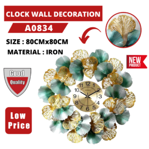 CLOCK IRON WALL DECORATION A0834