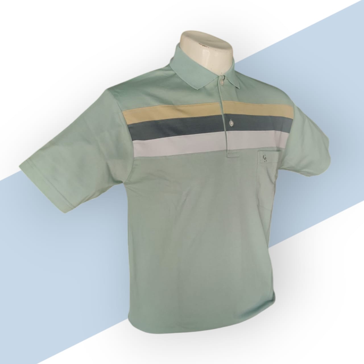 Light Green Polo T-shirt for Men_1
