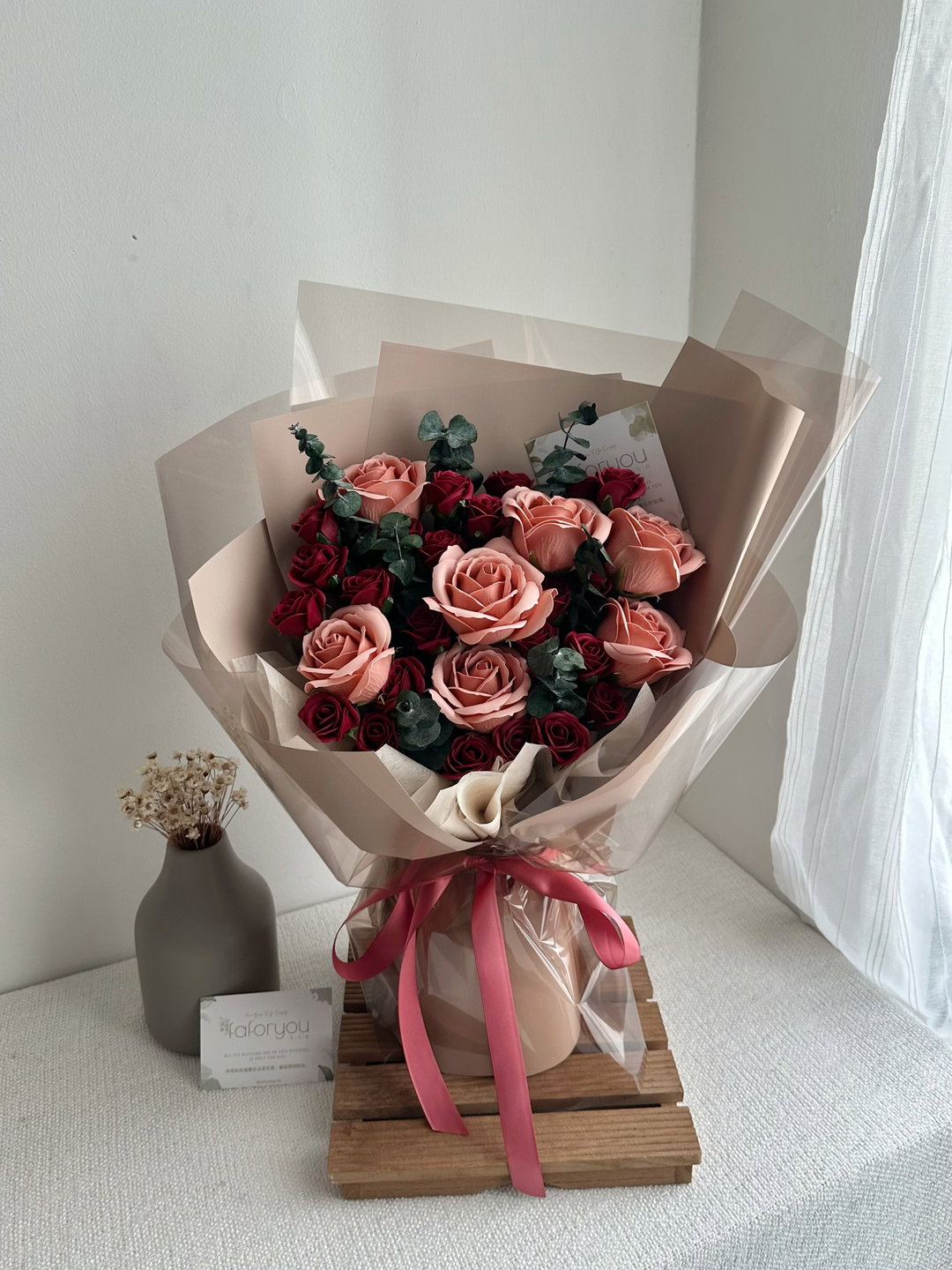 Cappuccino Soap Rose Bouquet 