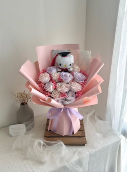 (GD 007) Graduation Kitty Flower Bouquet 