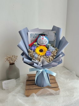 (GD008) Graduation Doraemon Flower Bouquet 