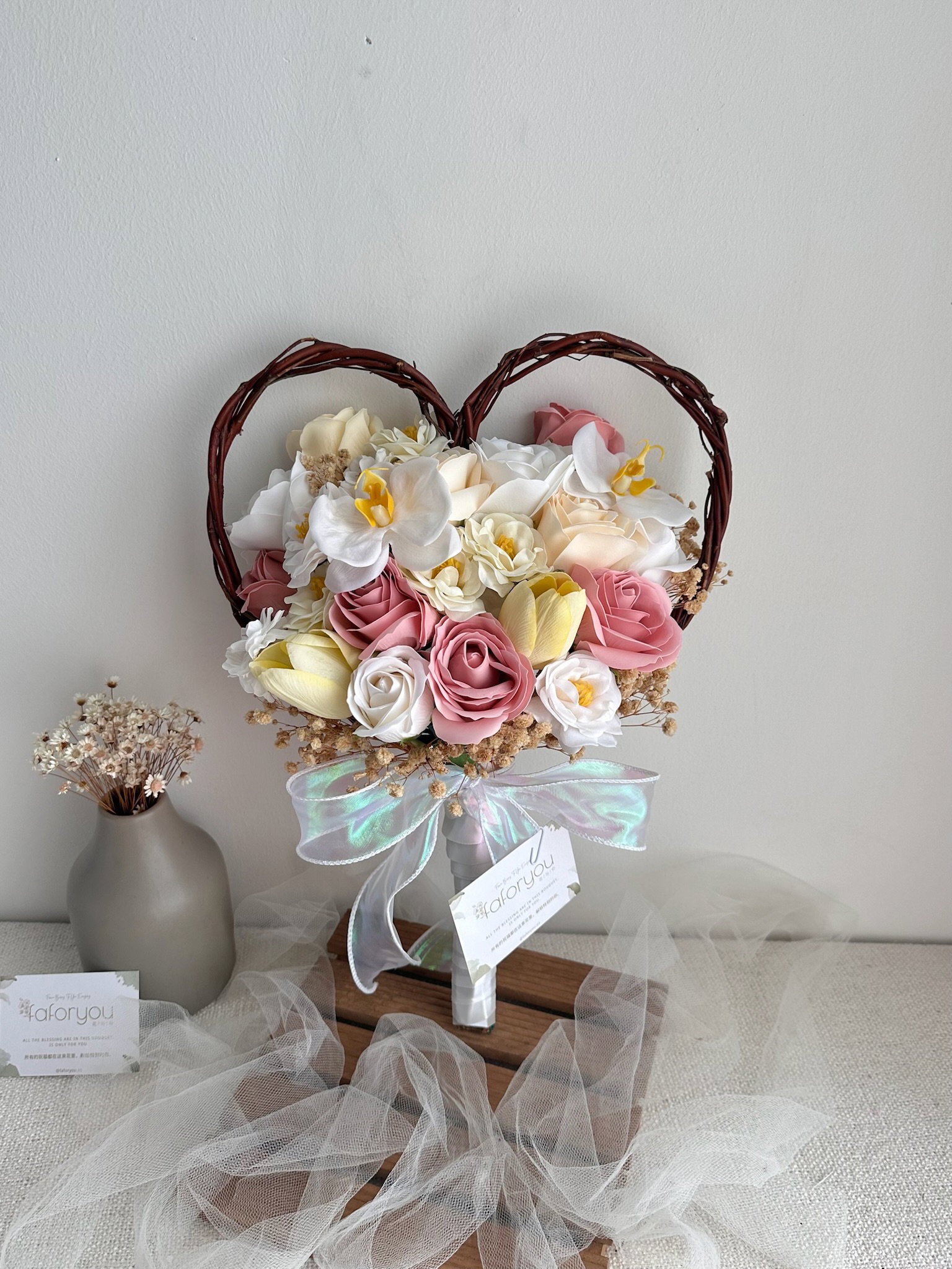 Soap Flower Mixed Bridal Bouquet _0