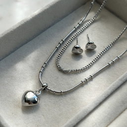 Silver Double Chain Set 