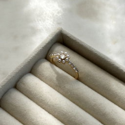 Pearly Flower Ring