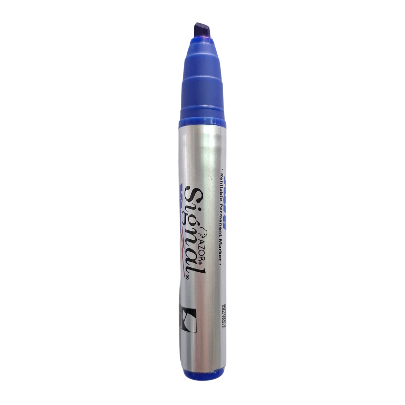 Marcador Permanente Azor Punta Cincel (Azul)_0
