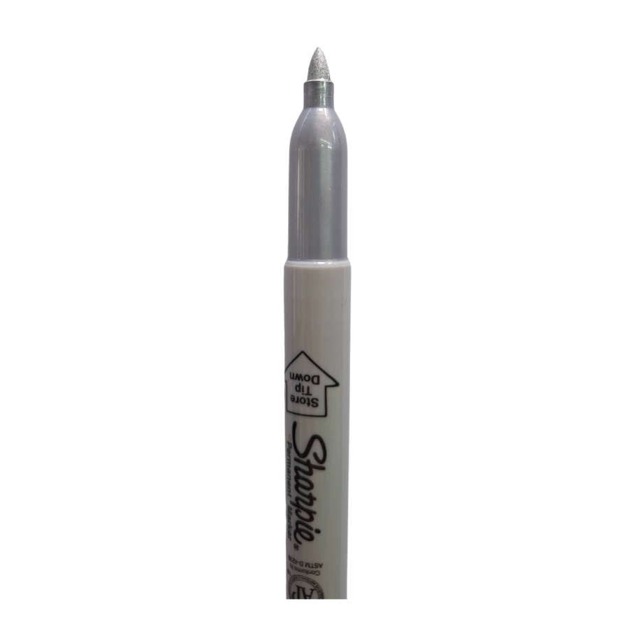 Marcador Permanente Sharpie (Plata) Punta Fina