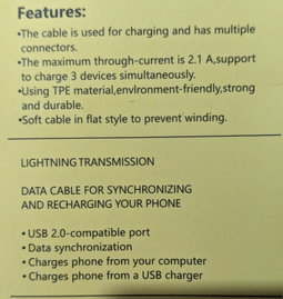 3 in 1 USB CHARGING CABLE 