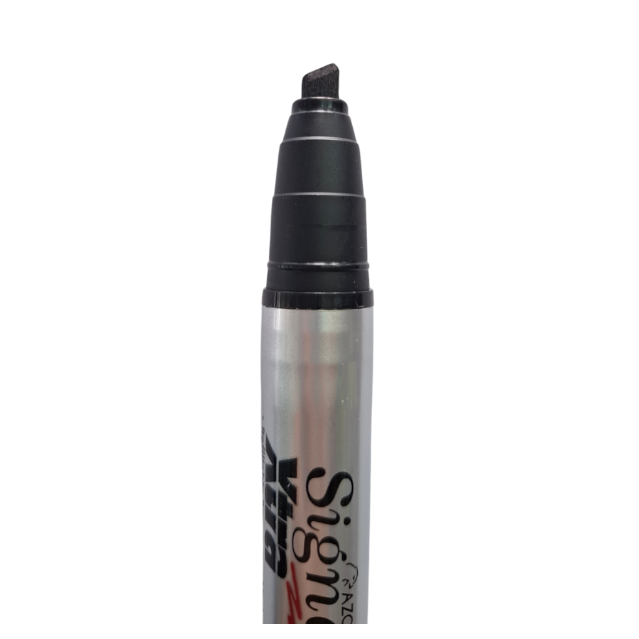 Marcador Permanente Azor Punta Cincel (Negro)_1