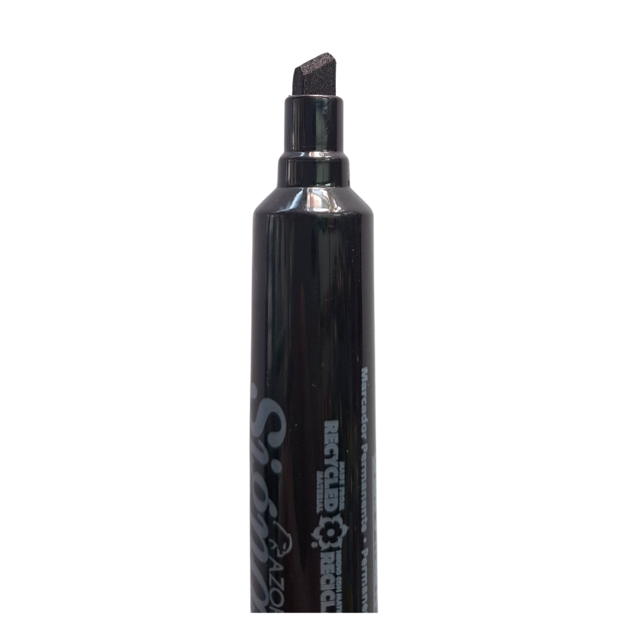 Marcador Permanente Azor Punta Cincel (Negro)_1