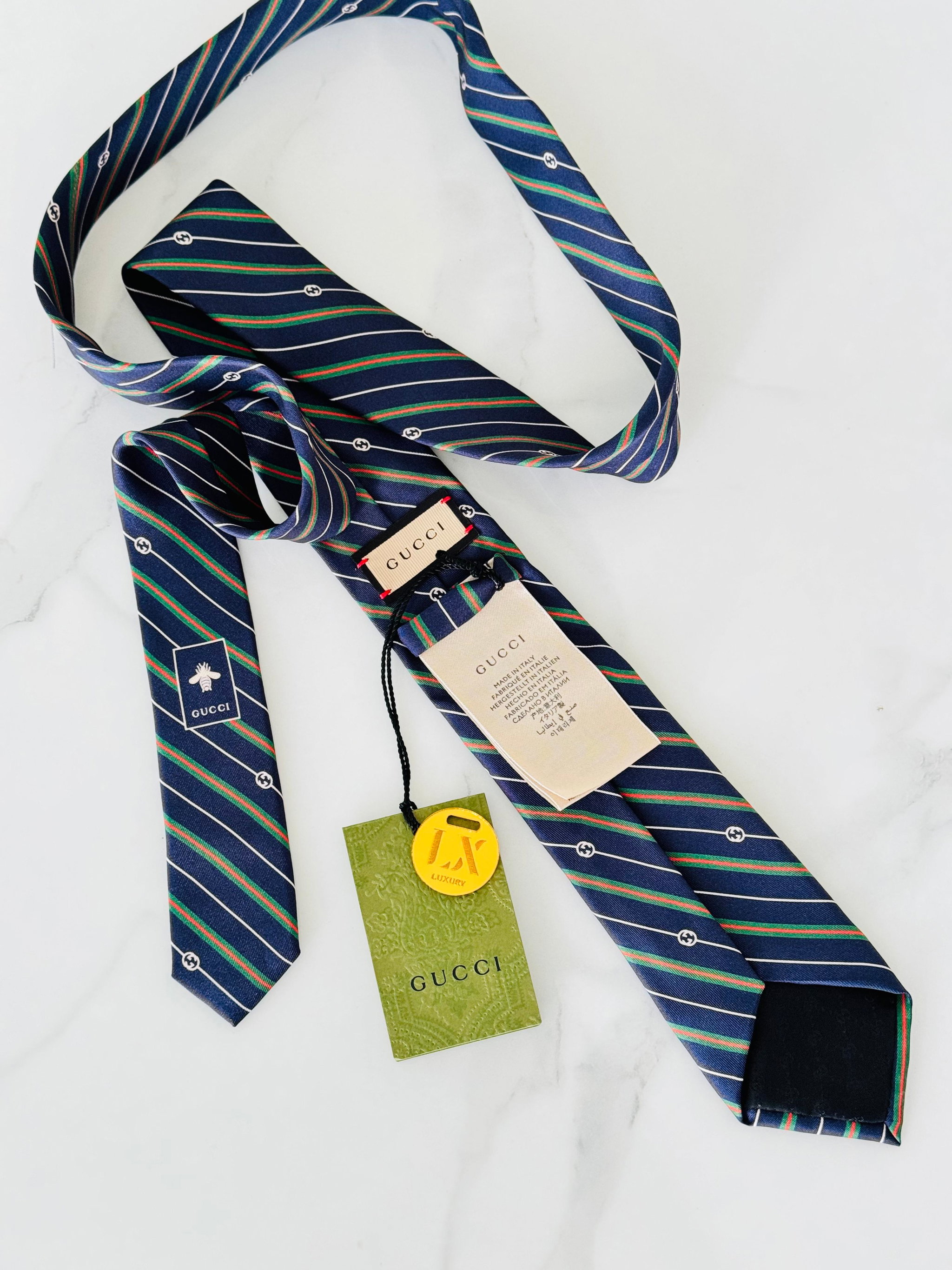 Gravata Gucci - blue stripes _4
