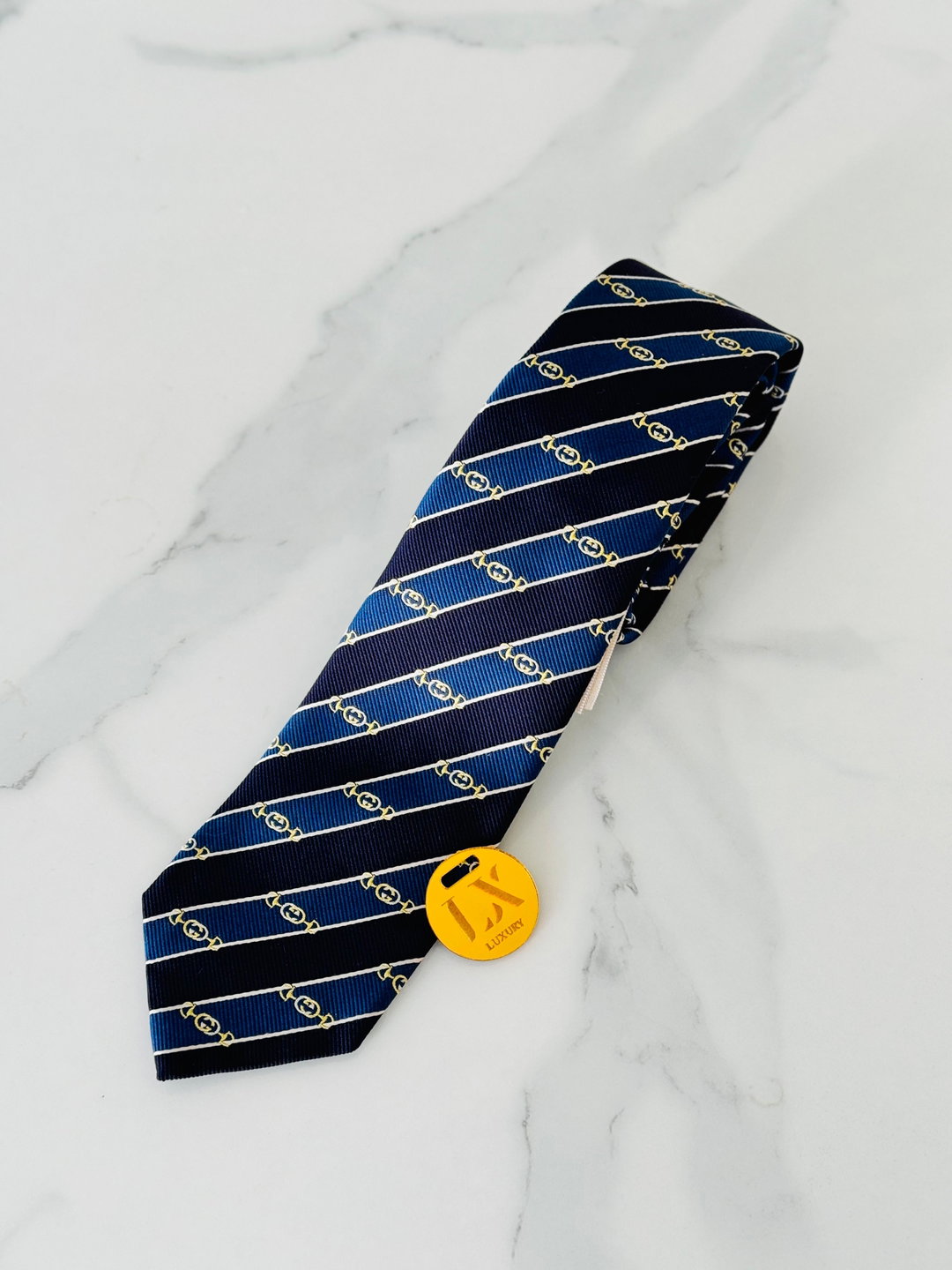 Gravata Gucci - blue stripes