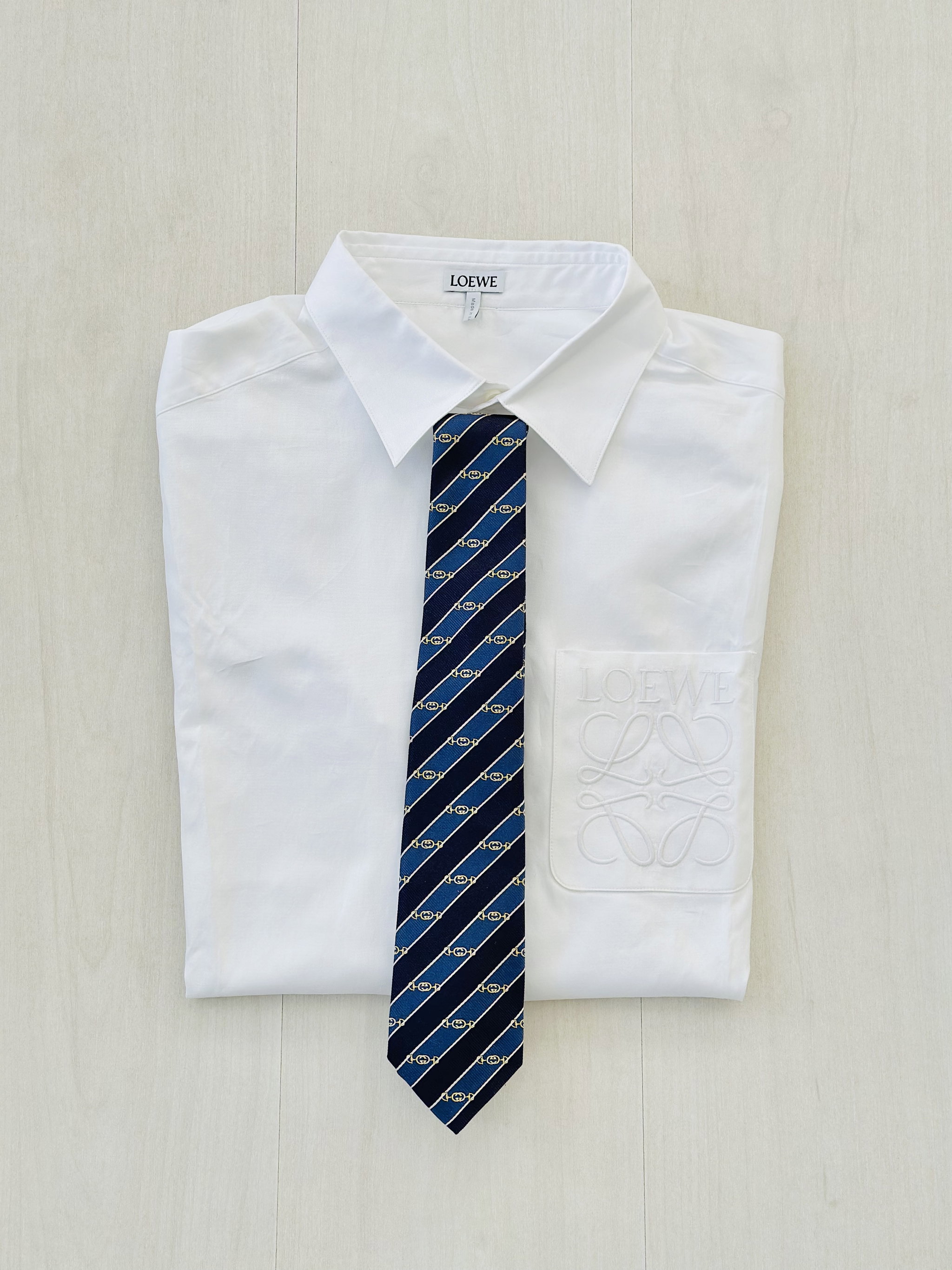Gravata Gucci - blue stripes _1