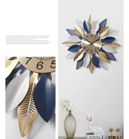 CLOCK IRON WALL DECORATION A2039
