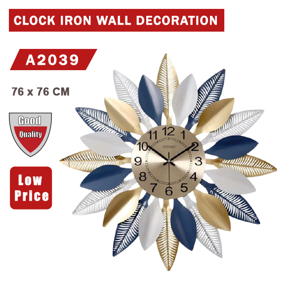 CLOCK IRON WALL DECORATION A2039_0