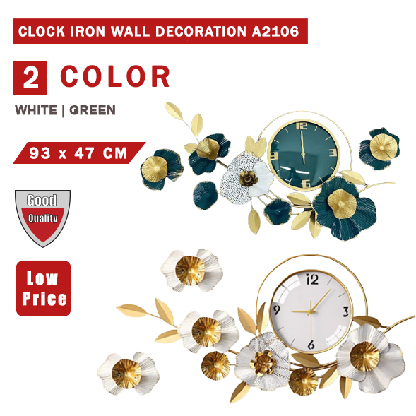 CLOCK IRON WALL DECORATION A2106