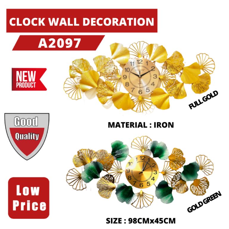CLOCK IRON WALL DECORATION A2097