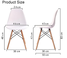 NORDIC CHAIR WOODEN LEGS (KERUSI KAYU)