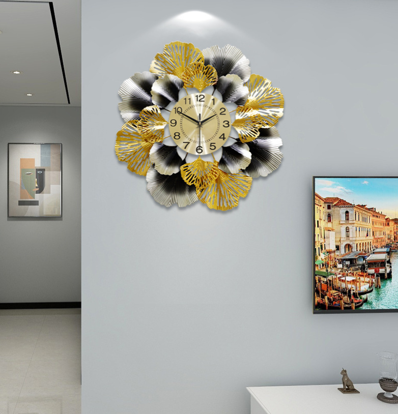 CLOCK IRON WALL DECORATION A0818_1