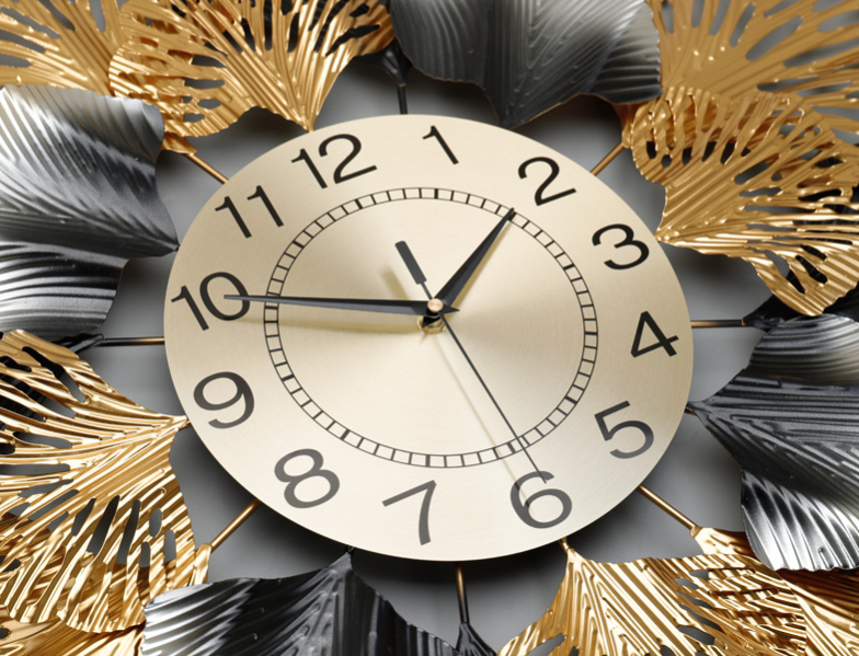CLOCK IRON WALL DECORATION A0818_4