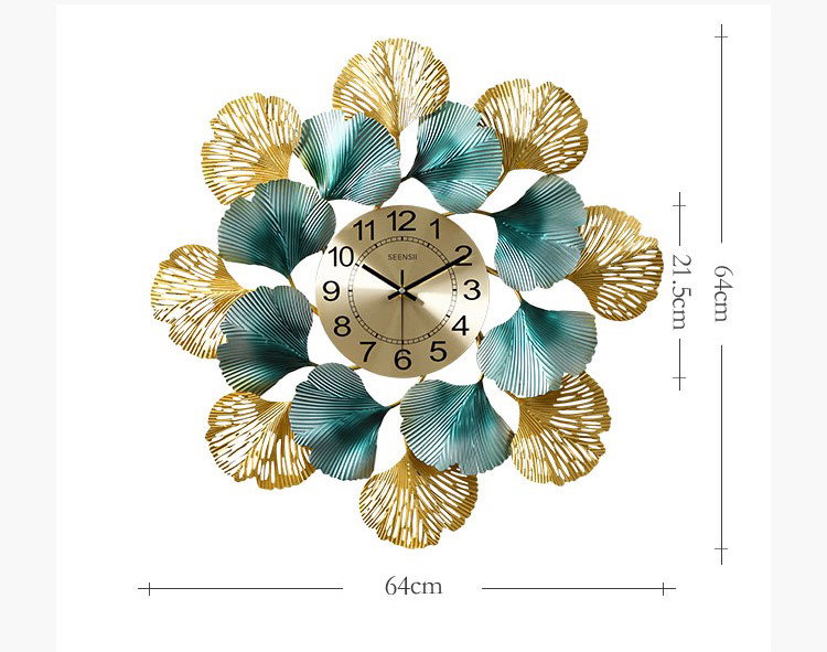 CLOCK IRON WALL DECORATION A0817_6