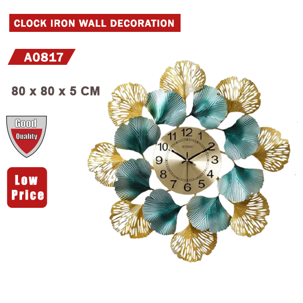 CLOCK IRON WALL DECORATION A0817_0