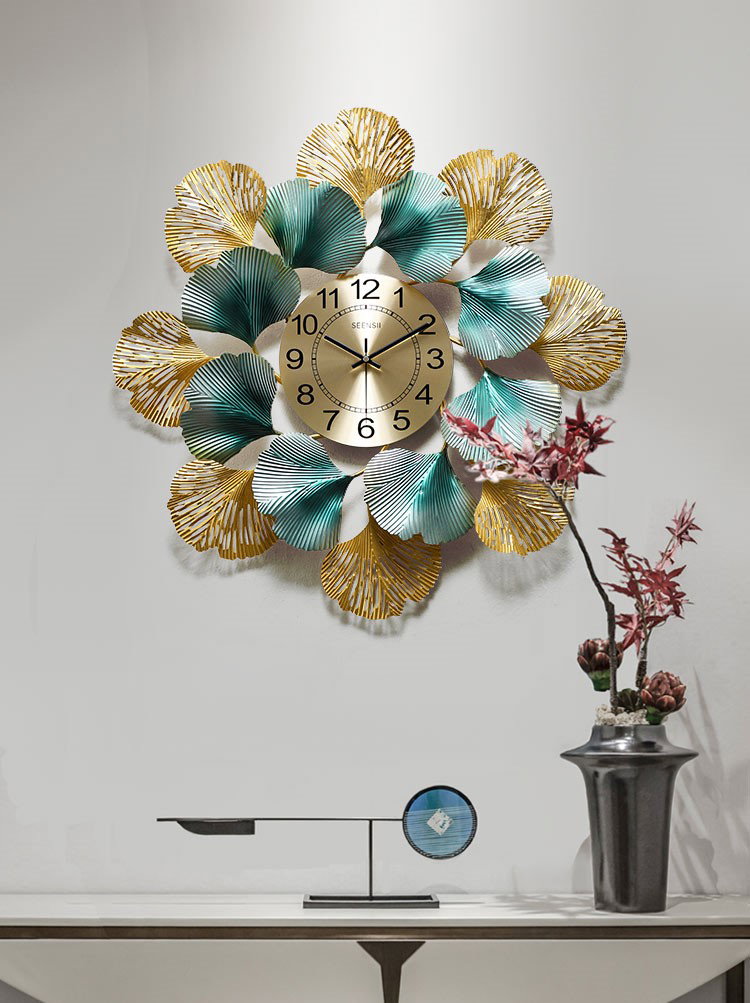 CLOCK IRON WALL DECORATION A0817_1