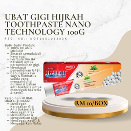 Ubat Gigi HIJRAH Toothpaste Nano Technology 100g rm10