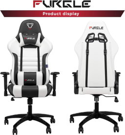 Cadeira de Gaming, cadeira giratória ergonômica de couro PU ajustável 4D, assento com encosto inclinado, cadeira de jogos