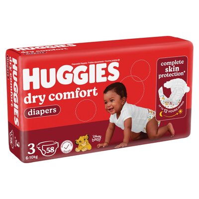 Huggies Dry Comfort Nappies All Sizes 