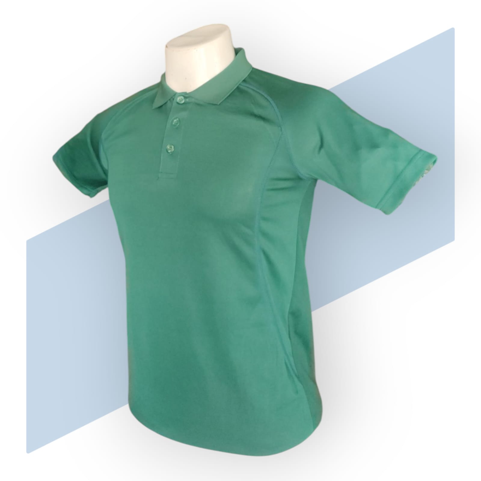 Green Sports Polo T-shirt For Men_2