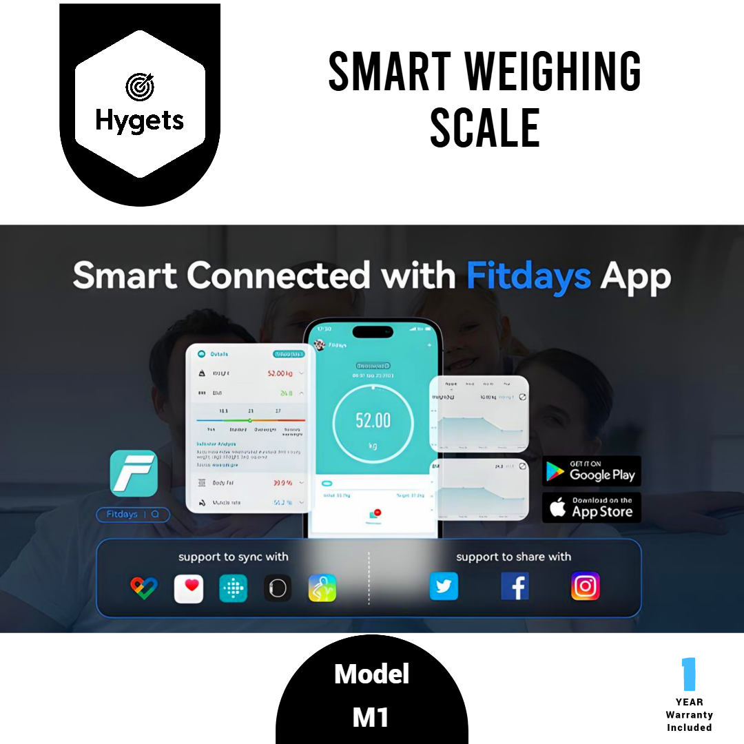 Hygets M1 Smart Body Composition Weighing Scale (4-Electrode) – Indicator Light_9