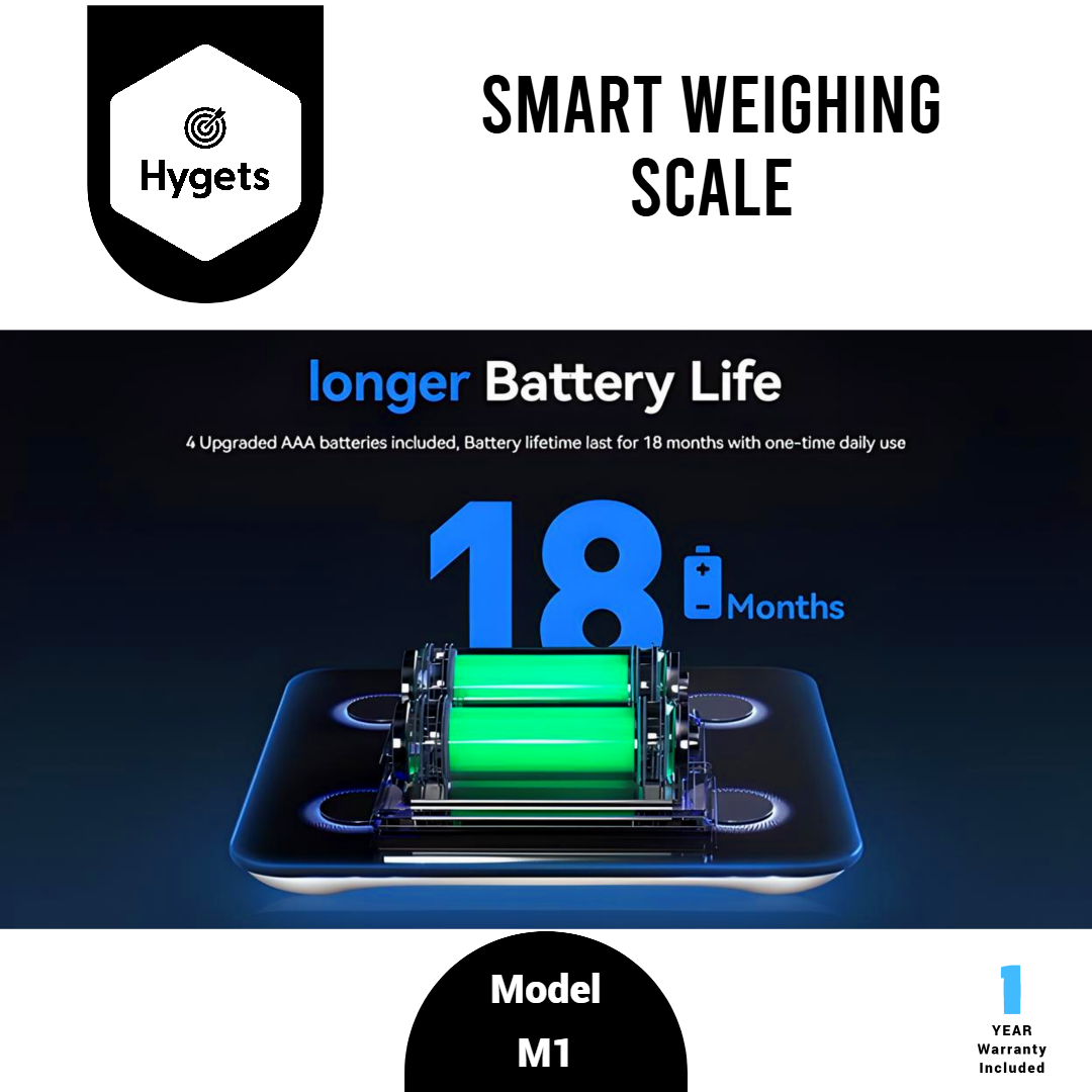 Hygets M1 Smart Body Composition Weighing Scale (4-Electrode) – Indicator Light_7