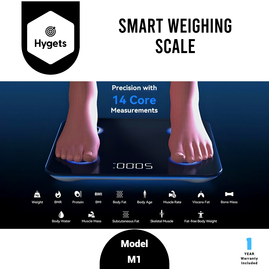 Hygets M1 Smart Body Composition Weighing Scale (4-Electrode) – Indicator Light_11
