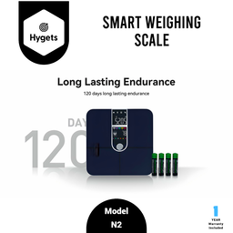 Hygets N2 Smart Body Composition Weighing Scale (4-Electrode) – Dual Screen + Heart Metrics