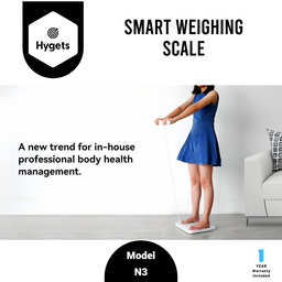 Hygets N3 Smart Body Composition Weighing Scale (8-Electrode Full-Body) – Handle Screen + Printable Report
