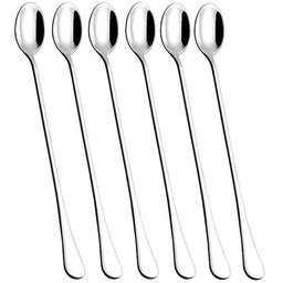 Cuillères à long manche 19,7 cm 6 pièces Cuillères à mélanger Cuillères à glace