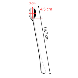 Cuillères à long manche 19,7 cm 6 pièces Cuillères à mélanger Cuillères à glace