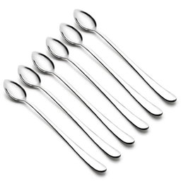Cuillères à long manche 19,7 cm 6 pièces Cuillères à mélanger Cuillères à glace