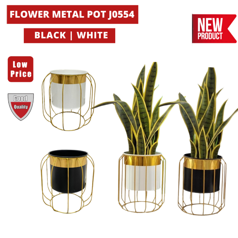 FLOWER METAL POT J0554_0