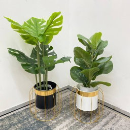 FLOWER METAL POT J0554